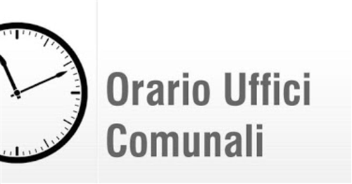 Orario uffici comunali periodo estivo